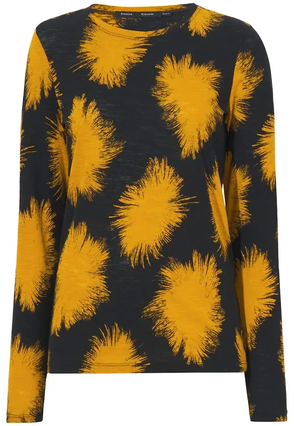 Proenza Schouler långärmad t-shirt med tryck - Svart
