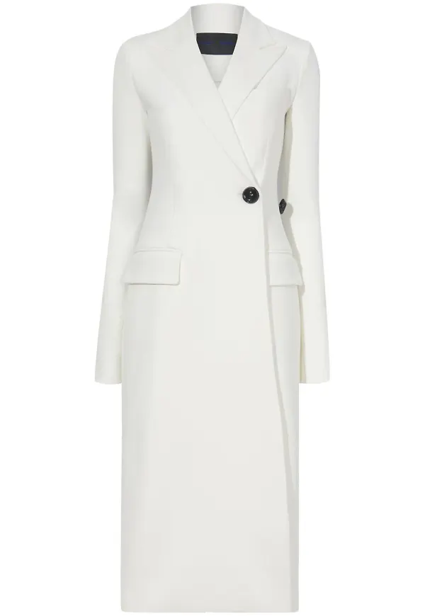 Proenza Schouler single-breasted button-front coat - Vit
