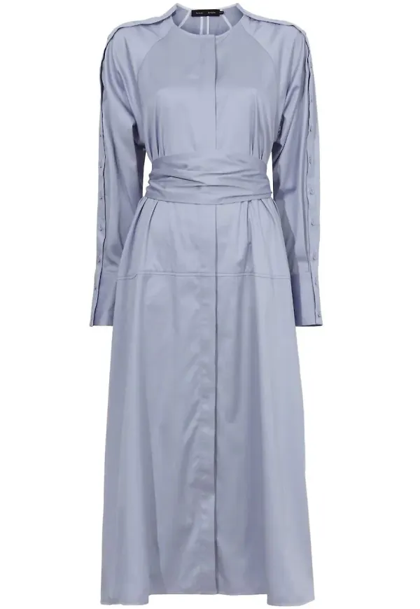 Proenza Schouler tie-waist shirt dress - Blå