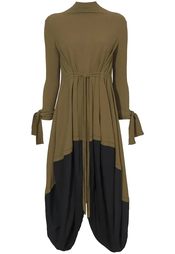 Proenza Schouler two-tone cinched dress - Grön