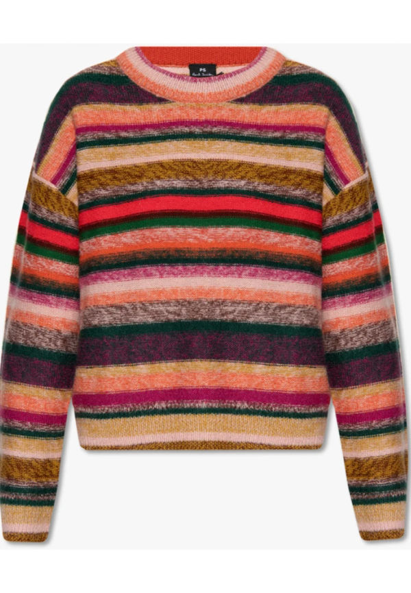 PS By Paul Smith Striped sweater Beige, Dam