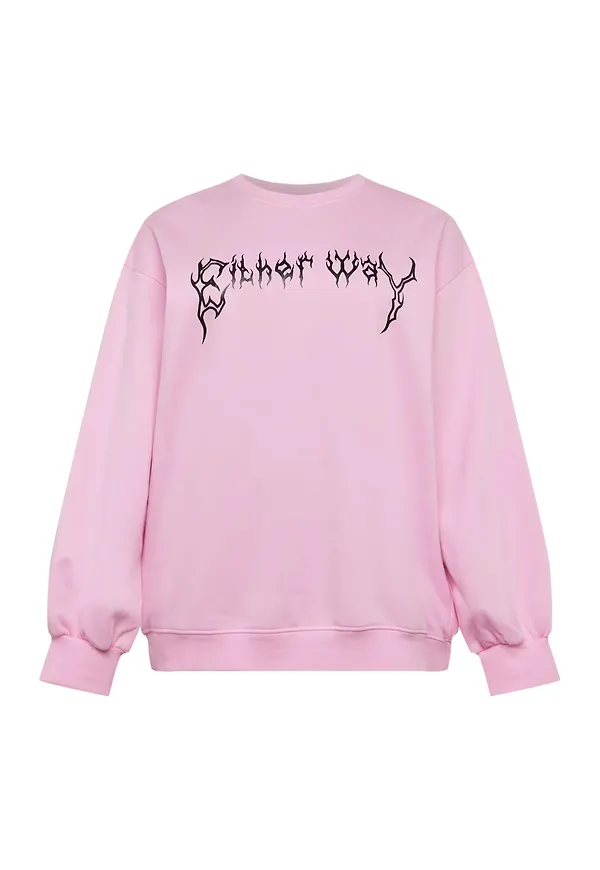 Public Desire Curve Sweatshirt rosa / svart