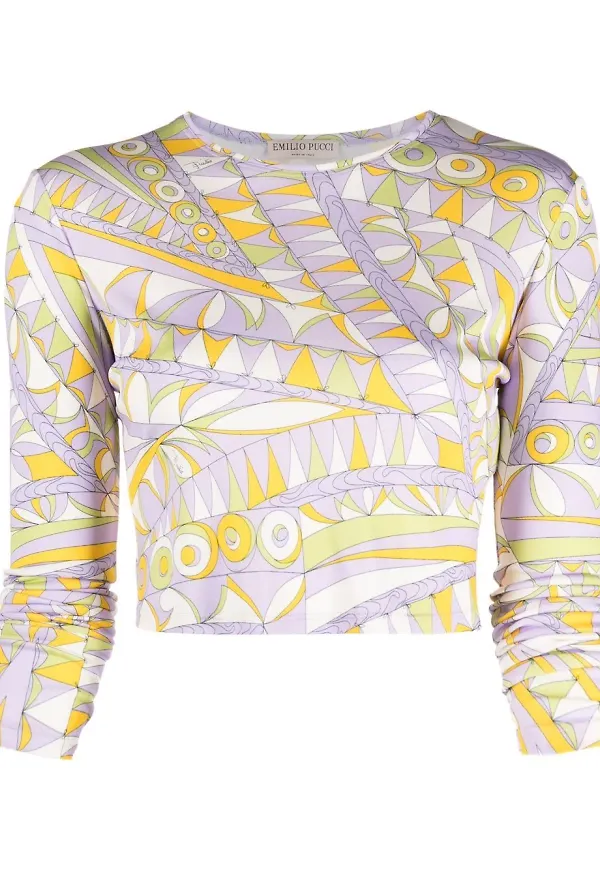 PUCCI Banderine croptop - Orange
