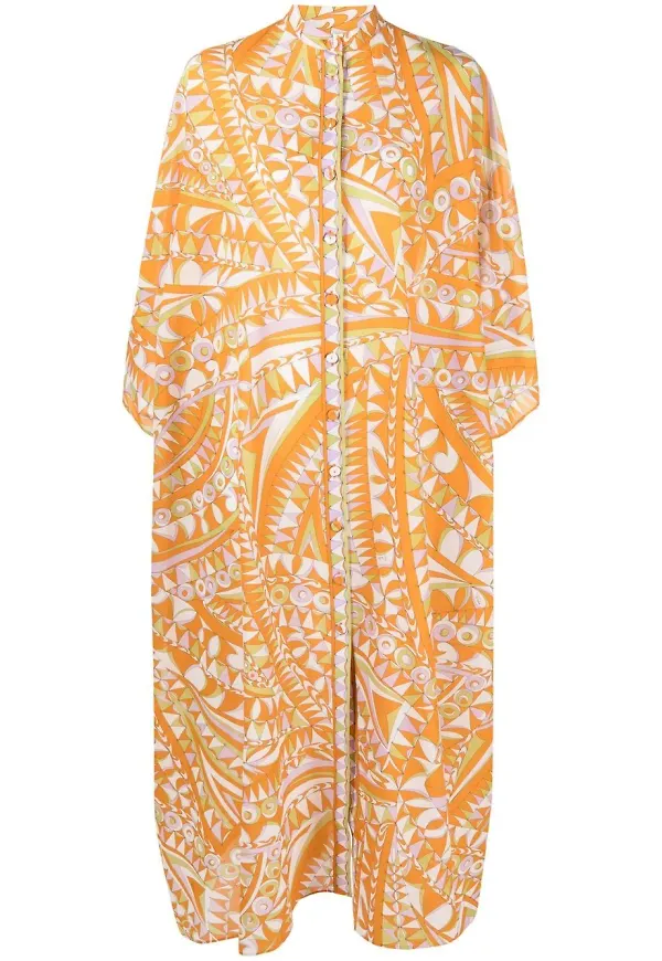 PUCCI Bandierine klänning - Orange
