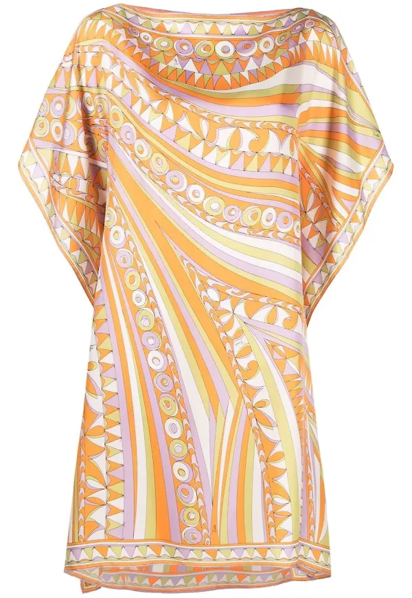 PUCCI Bandierini kaftan - Orange