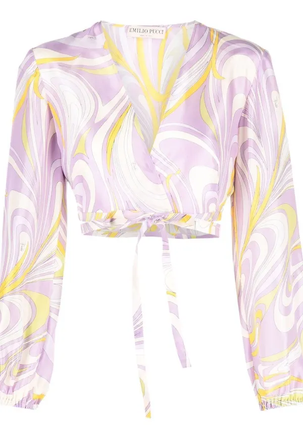 PUCCI croptop med tryck - Lila