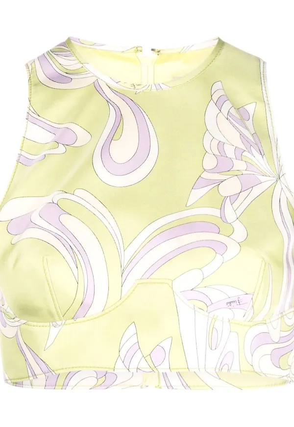 PUCCI Farfalle croptop - Grön