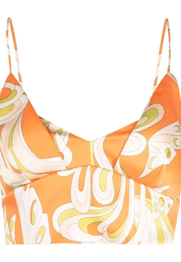 PUCCI Farfalle croptop - Orange