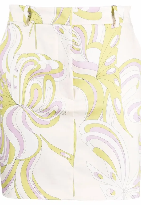 PUCCI Farfalle kjol med hög midja - Neutral