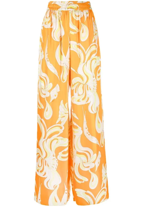 PUCCI Farfalle palazzo-byxor - Orange