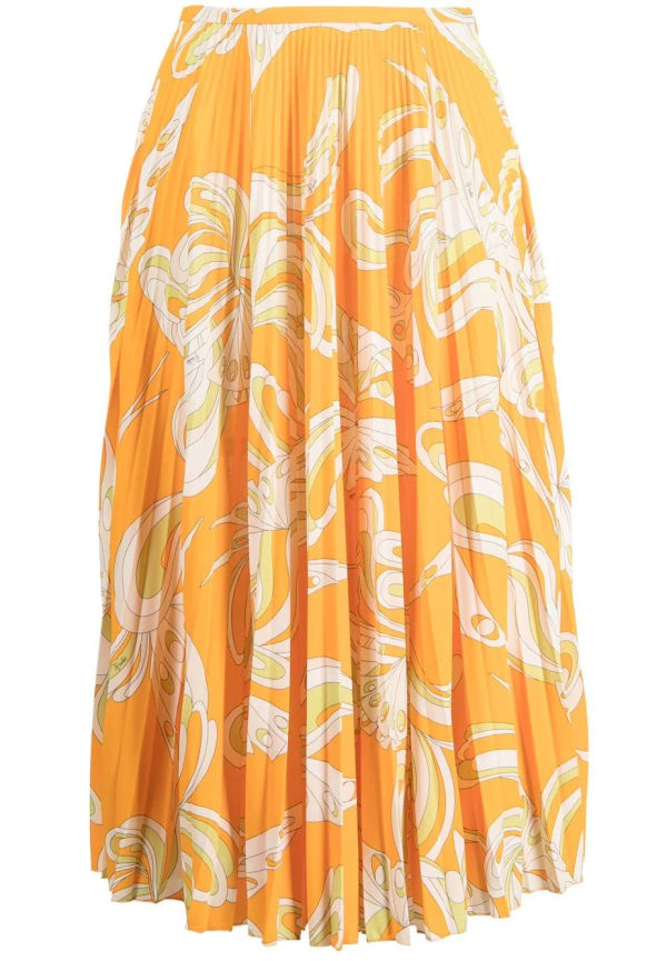 PUCCI Farfalle plisserad kjol - Orange