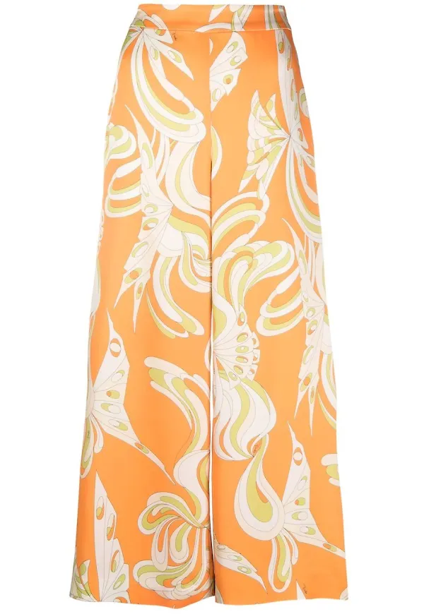 PUCCI Itinerari vida byxor med tryck - Orange
