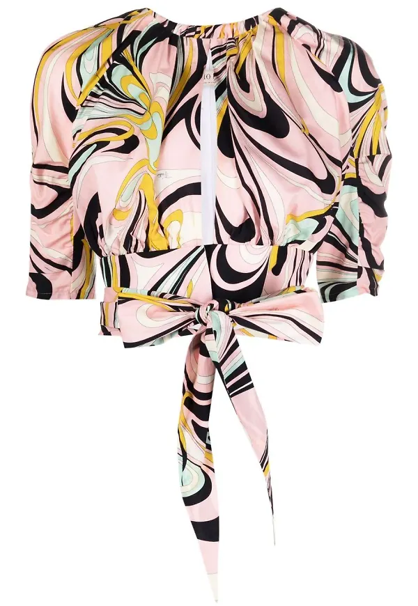 PUCCI kort skjorta med tryck - Rosa