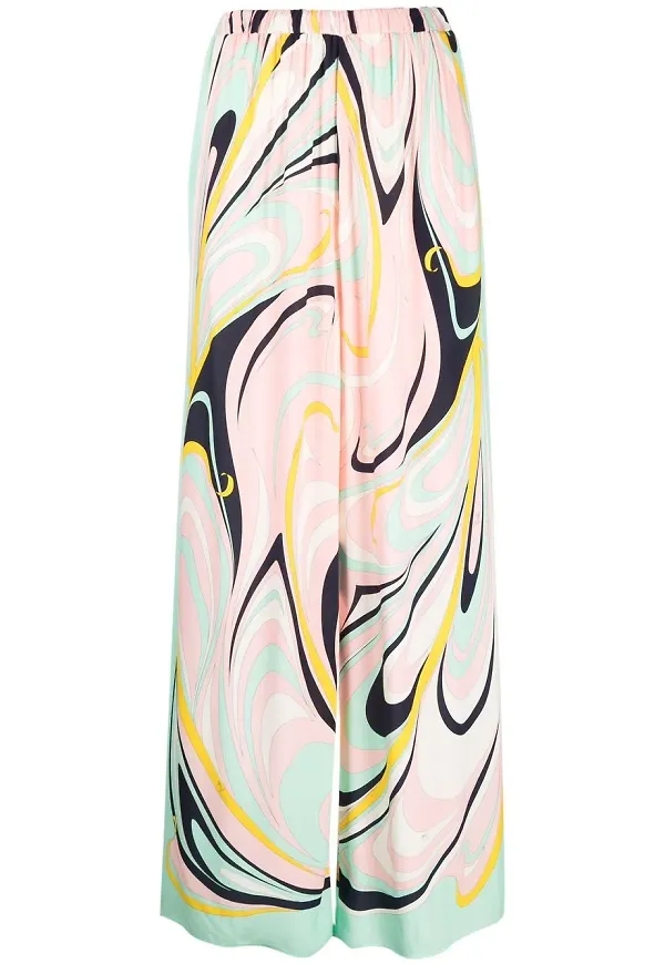 PUCCI Onde vida byxor med tryck - Rosa