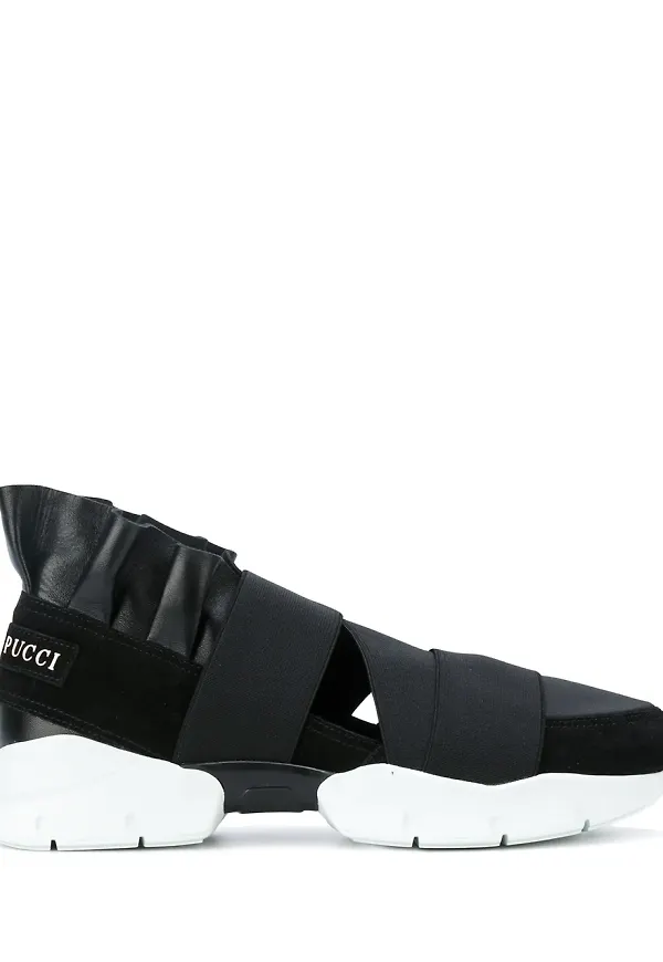 PUCCI slip on-sneakers med rem - Svart