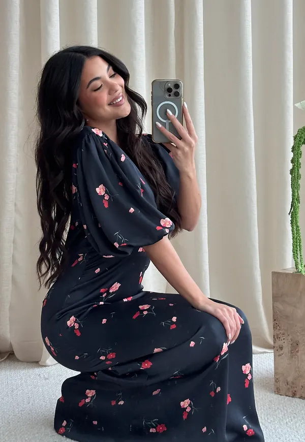 Puff Sleeve Ankle Dress