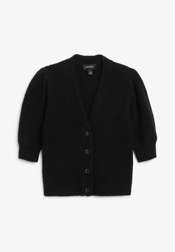 Puff sleeve cardigan - Black