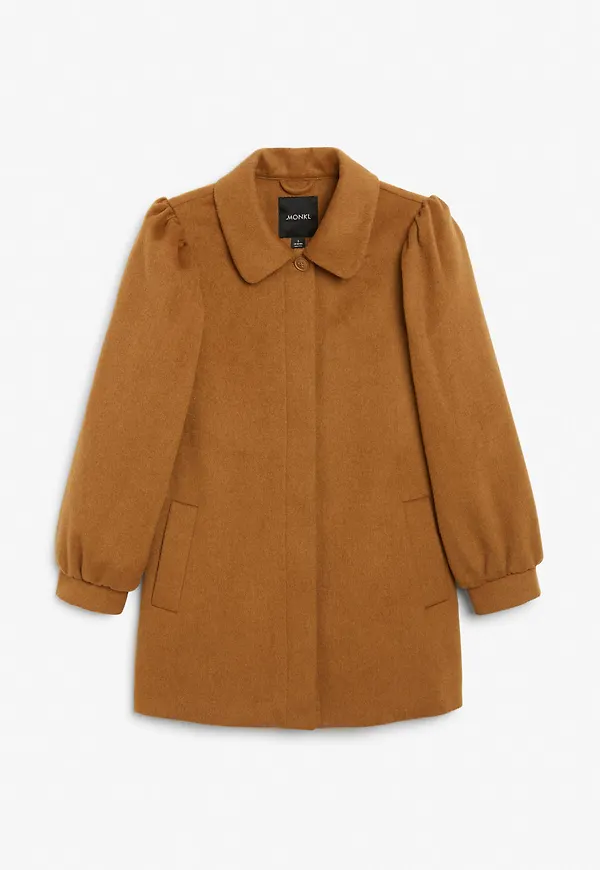 Puff sleeve coat - Beige