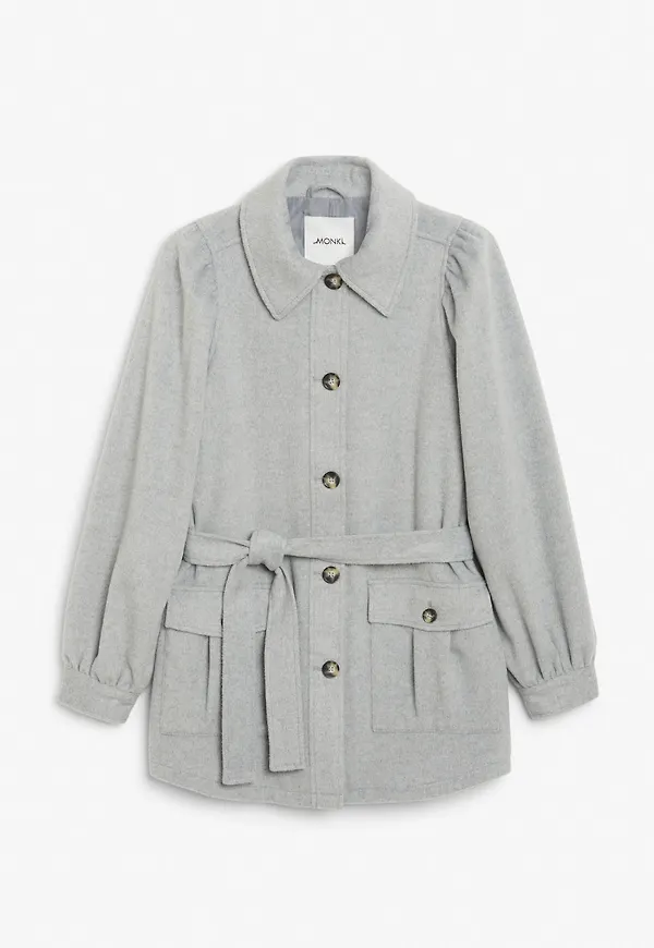 Puff sleeve coat - Grey