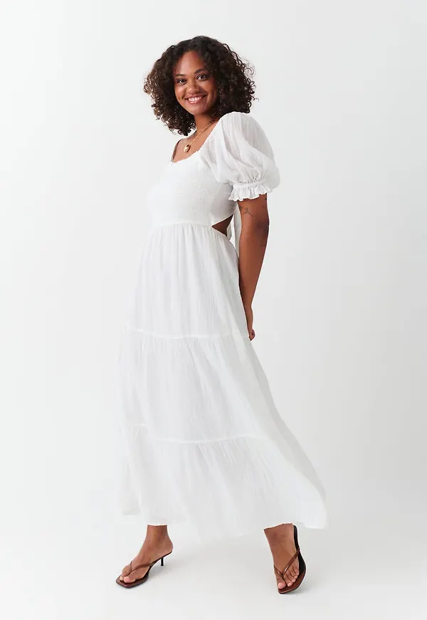 Puff sleeve dress