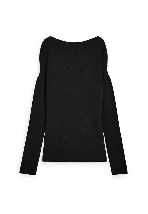 Puff Sleeve Jumper - Black