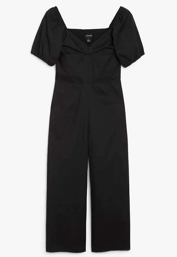 Puff sleeve jumpsuit - Black