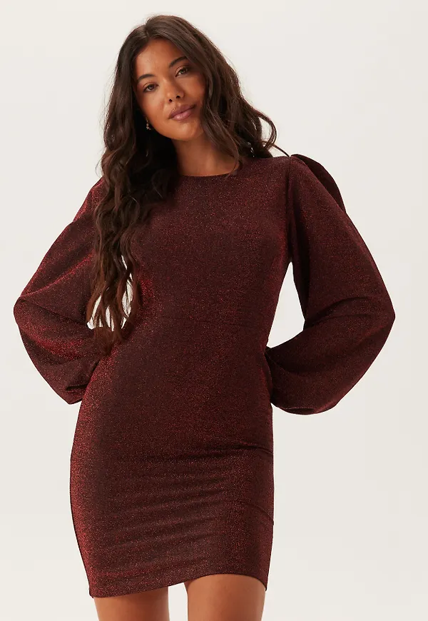 Puff Sleeve Sparkling Dress
