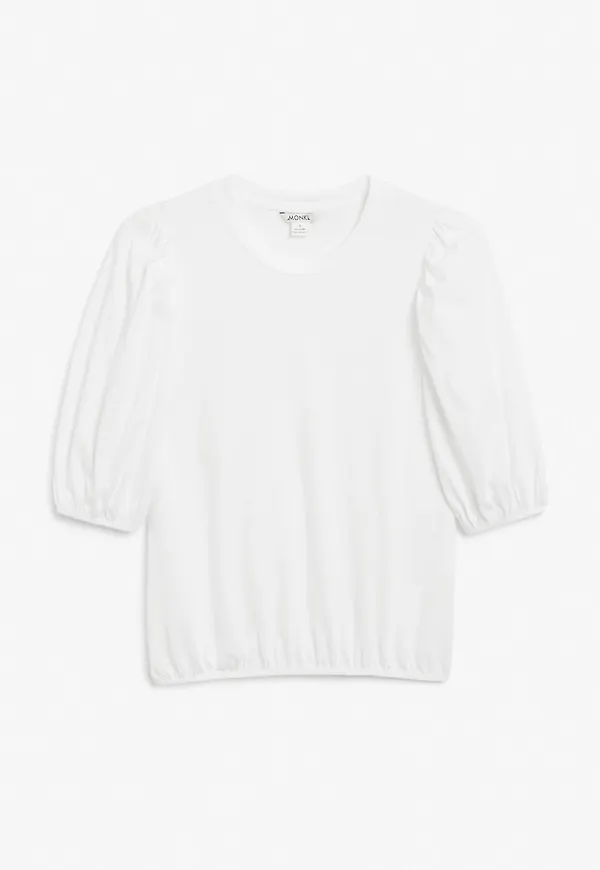 Puff sleeve top - White
