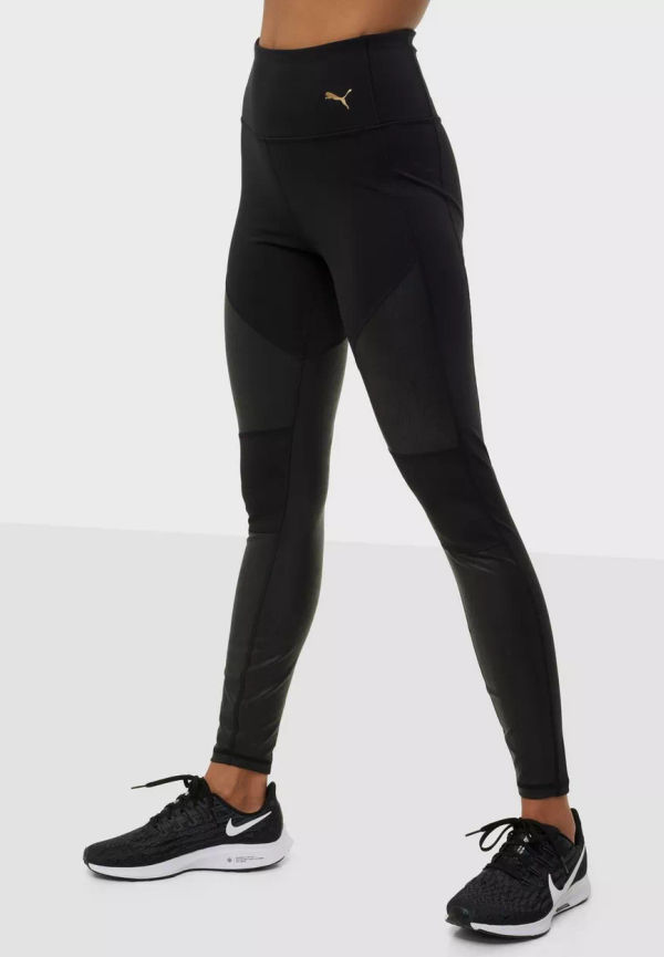 Puma - Träningstights - Black - Moto High Waist Full Tight - Träningskläder - Training Tights