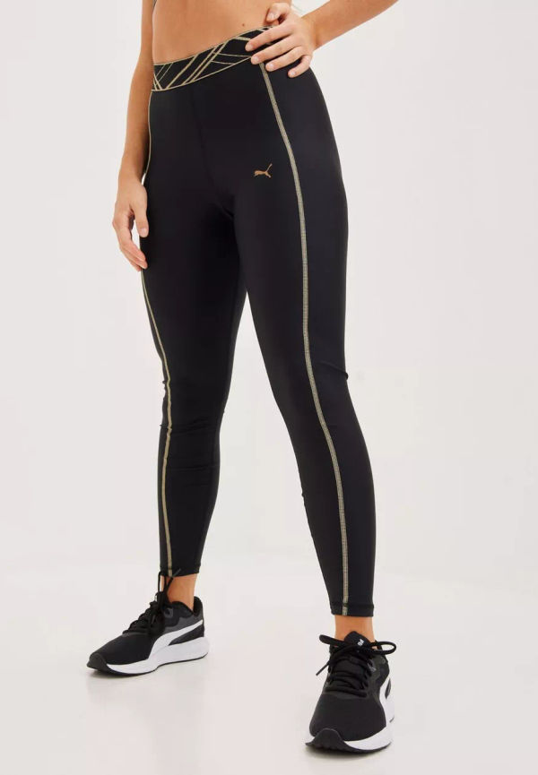 Puma - Träningstights - Black - Deco Glam High Waist Full Tight - Träningskläder - Training Tights