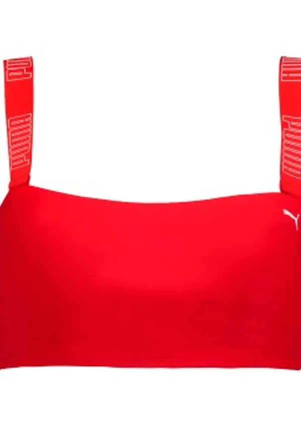 Puma Bandeau Bikini Top Röd Small Dam