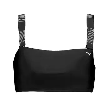Puma Bandeau Bikini Top Svart/Vit X-Large Dam