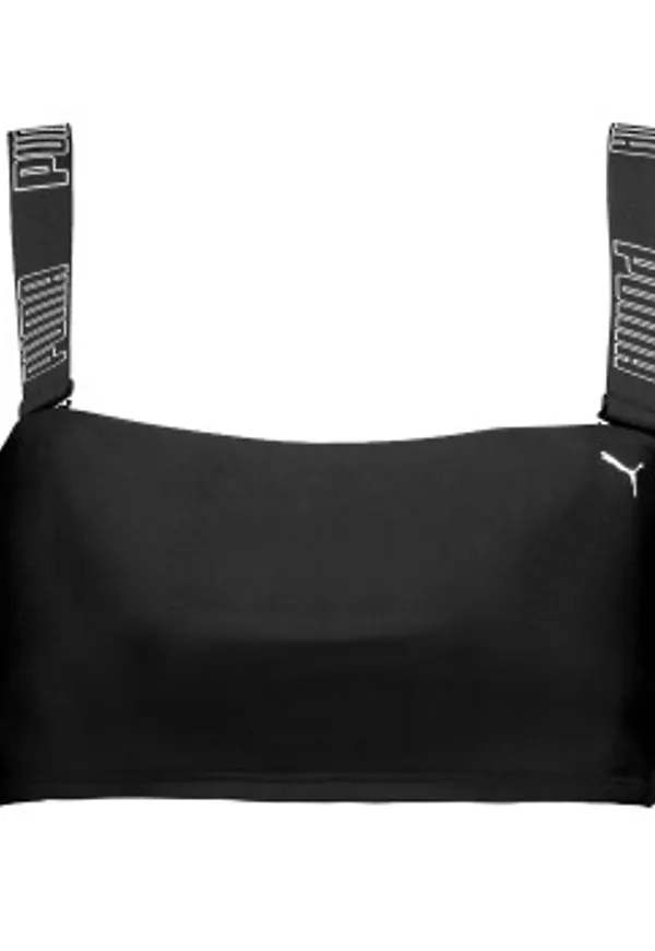 Puma Bandeau Bikini Top Svart/Vit Small Dam