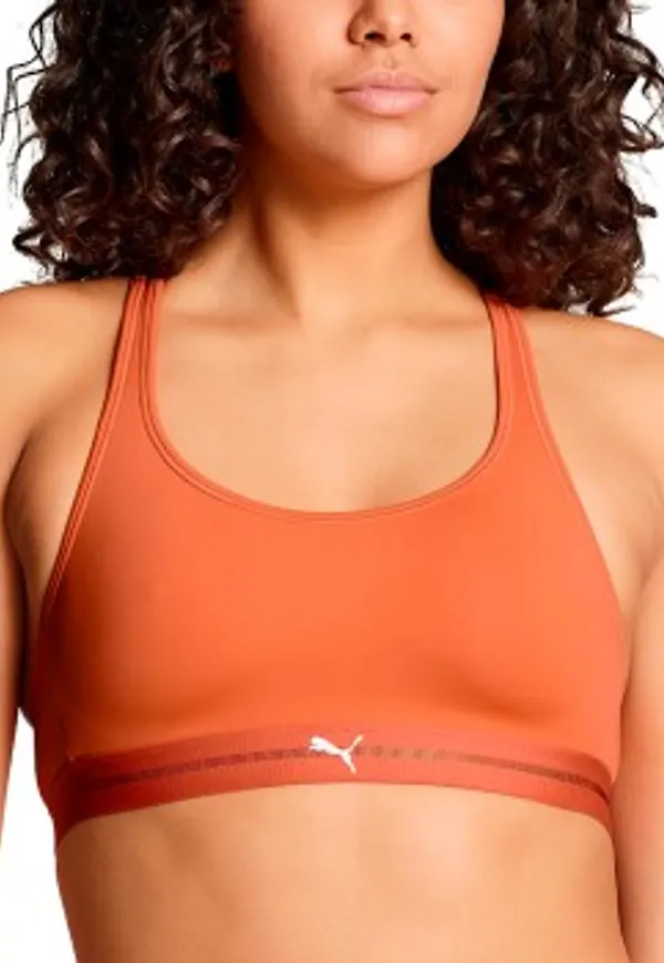 Puma BH Crossback Padded Sporty Top Orange polyamid Small Dam