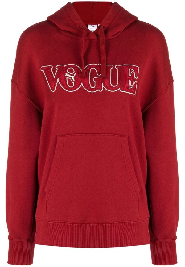 PUMA hoodie med broderad slogan - Röd
