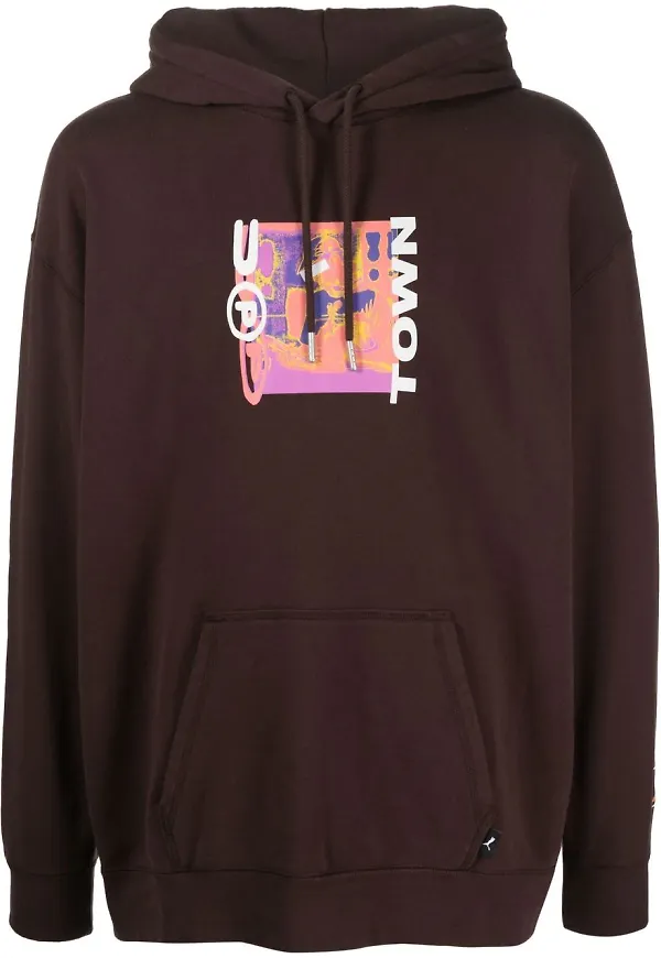 PUMA hoodie med grafiskt tryck - Brun