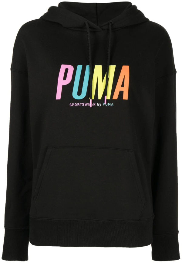 PUMA hoodie med logotypdetalj - Svart
