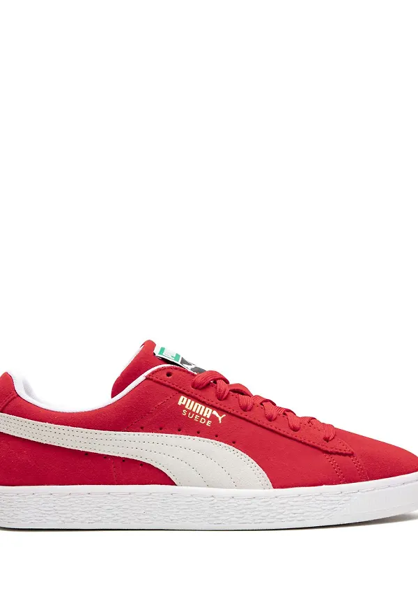 PUMA klassiska sneakers i mocka - Röd