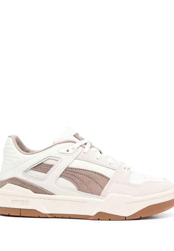 PUMA lädersneakers med panel - Neutral