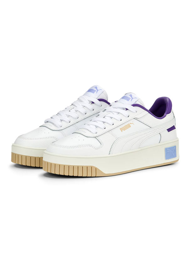 PUMA Låg sneaker 'Carina' lila / vit