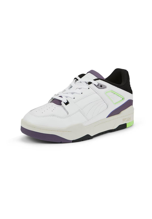 PUMA Låg sneaker 'Slipstream' limette / mörklila / svart / vit