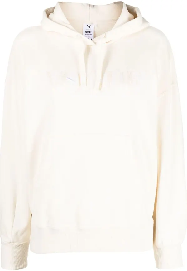 PUMA pullover cotton hoodie - Neutral