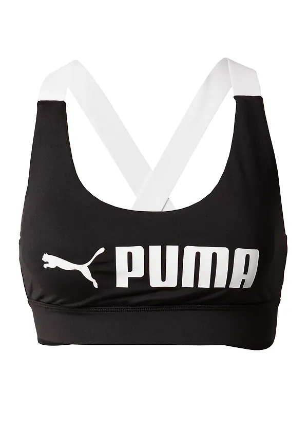 PUMA Sportbehå svart / vit