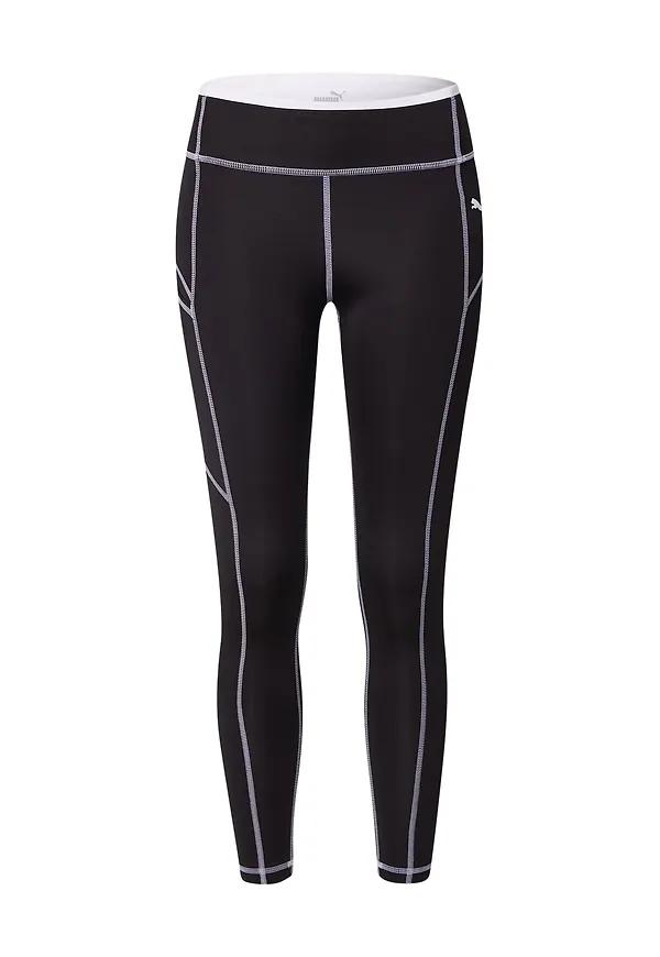 PUMA Sportbyxa svart / vit
