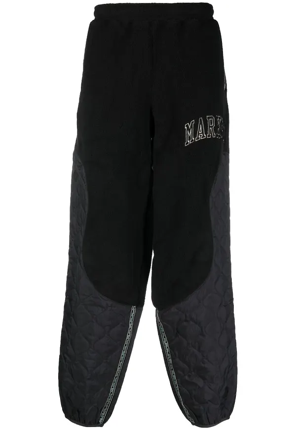 PUMA sweatpants med quiltad panel - Svart