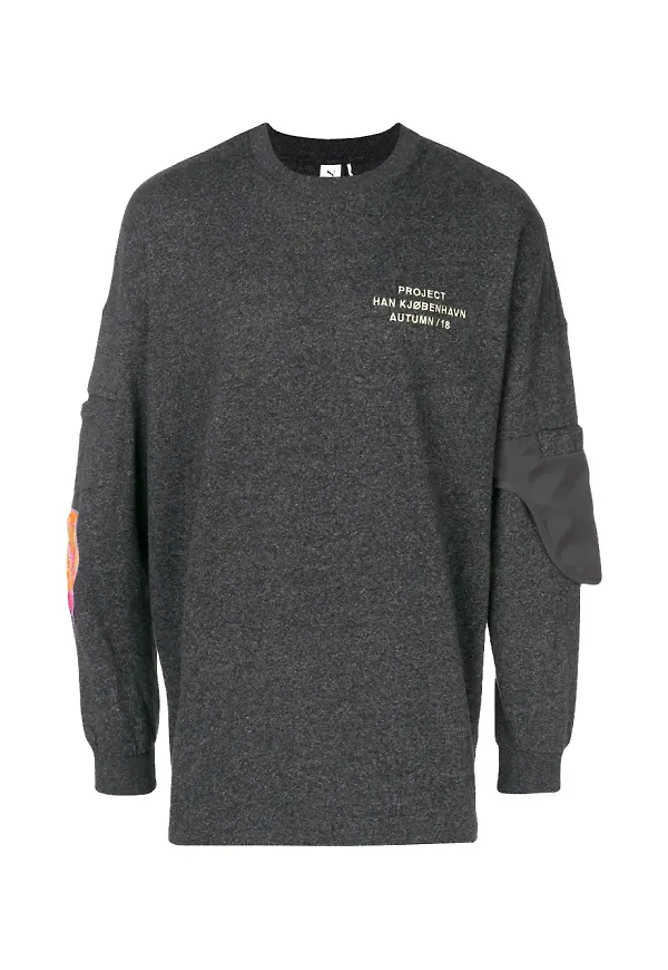 PUMA sweatshirt med lös passform - Grå