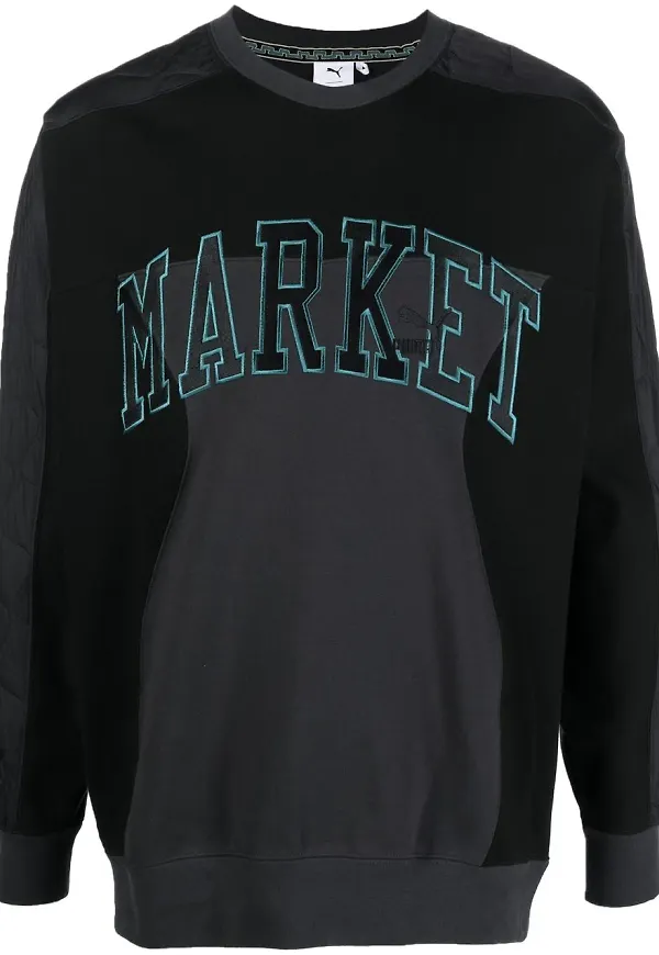 PUMA sweatshirt med slogan - Svart