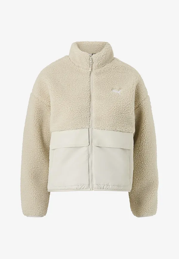 Puma - Teddyjacka Re:fibre Sherpa Jacket W - Vit