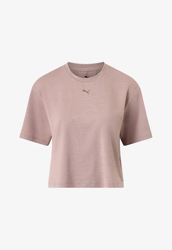 Puma - Träningstopp W Cloudspun Relaxed Tee - Beige