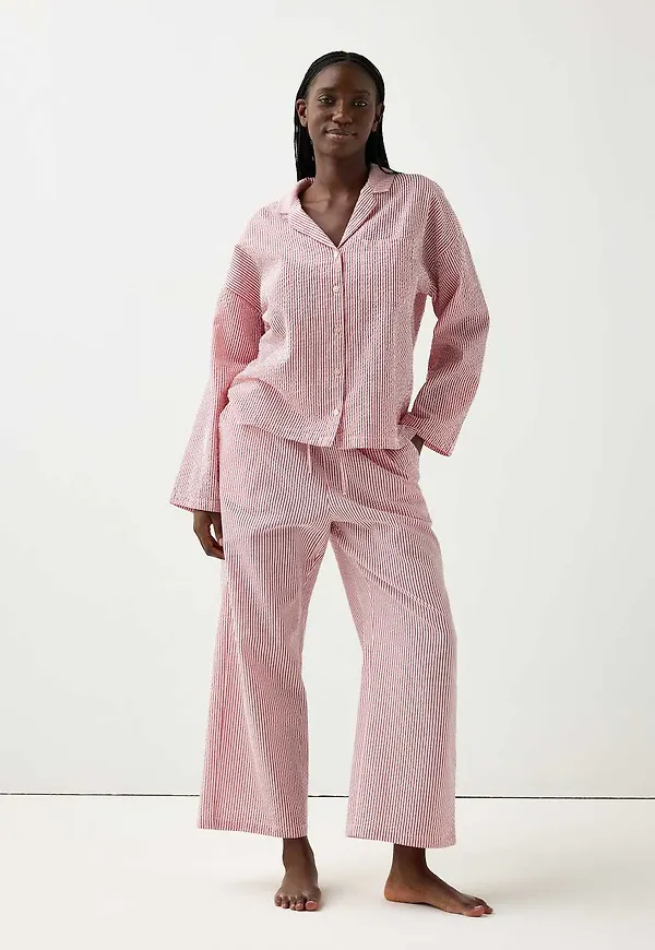 Croppade pyjamasbyxor i bäckebölja